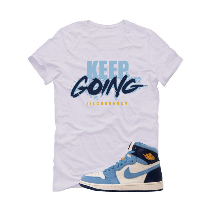 Air Jordan 1 High OG WMNS First in Flight White T-Shirt (keep Going)| illcurrency