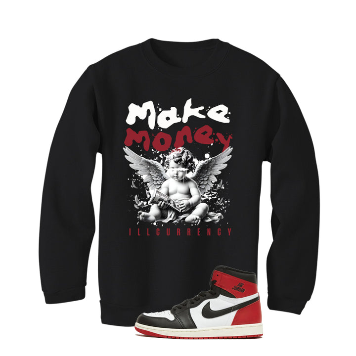 Air Jordan 1 High OG Black Toe Reimagined Black T-Shirt (Make Money)| illcurrency