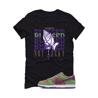 Nike Dunk Low “Veneer” | illcurrency Black T-Shirt (Blessed not lucky)