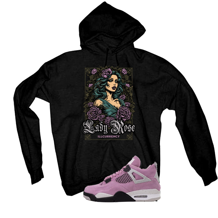 Air Jordan 4 WMNS Orchid Black T-Shirt (Lady Rose)| illcurrency