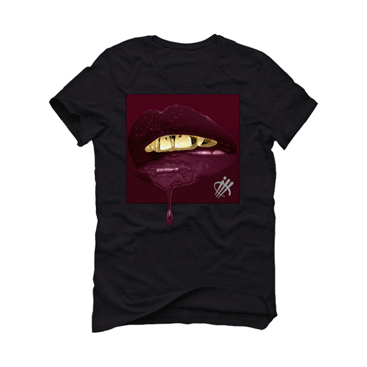 Air Jordan 5 “Burgundy” Black T-Shirt (LIPSTICK)