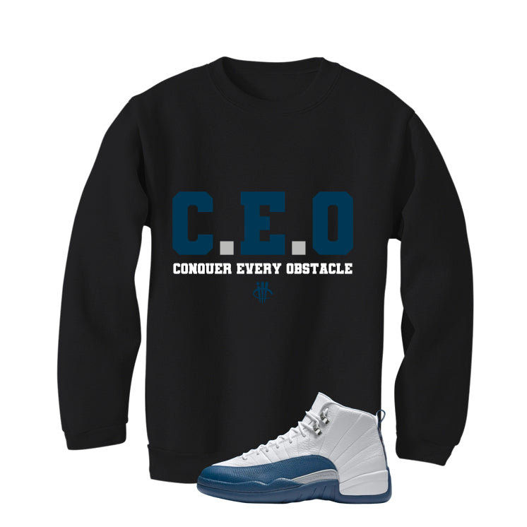 Air Jordan 12 French Blue Black T-Shirt (Ceo)| illcurrency
