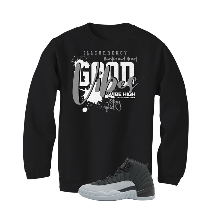 Air Jordan 12 Black/Wolf Grey Black T-Shirt (Vibes)| illcurrency