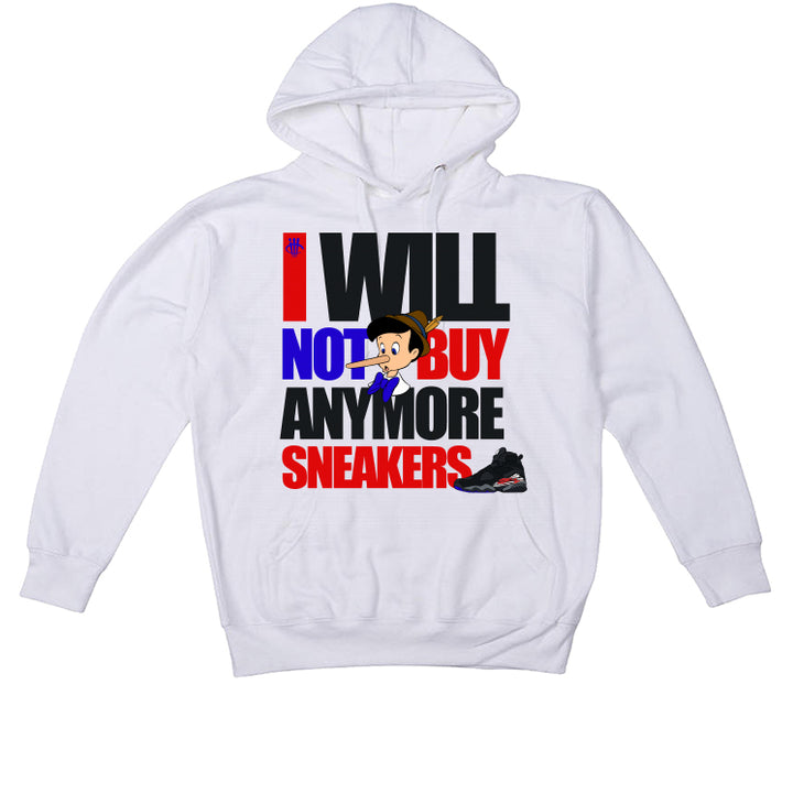 Air Jordan 8 “Playoffs” | illcurrency White T-Shirt (I WILL NO BUY MORE SNEAKERS)