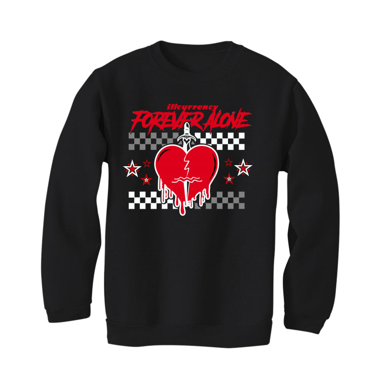 AIR JORDAN 4 “BRED REIMAGINED” 2024 | ILLCURRENCY Black T-Shirt (Forever Alone)