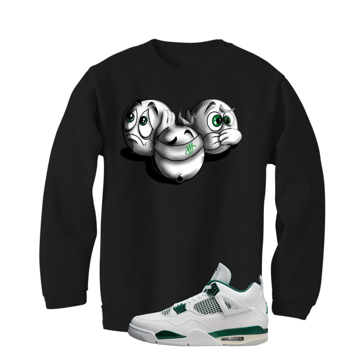 Air Jordan 4 Oxidized Green Black T-Shirt (SEE NO EVIL)| illcurrency