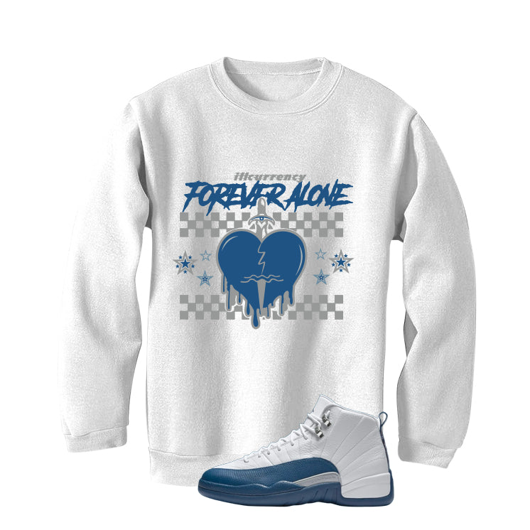 Air Jordan 12 French Blue White T-Shirt (Forever Alone)| illcurrency