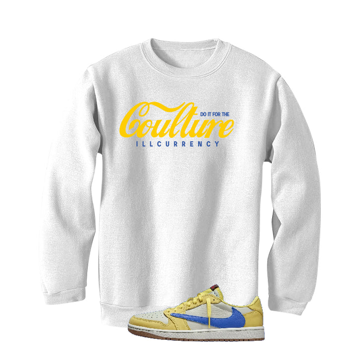 Travis Scott x Air Jordan 1 Low OG “Canary” | illcurrency White T-Shirt (Coulture)