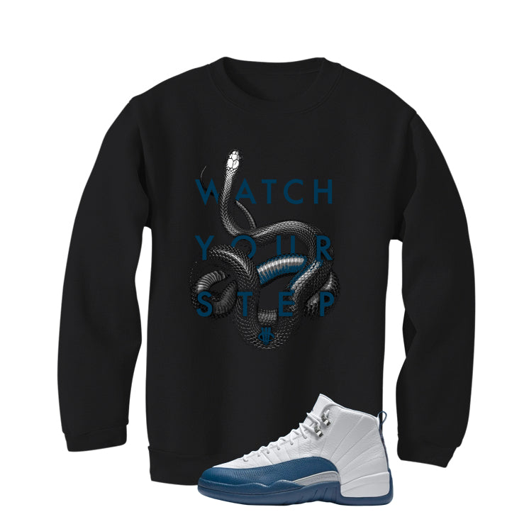 Air Jordan 12 French Blue Black T-Shirt (Watch Your Step)| illcurrency
