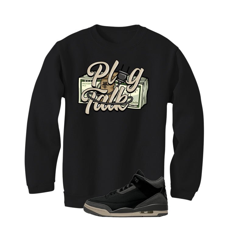 A Ma Maniere x Air Jordan 3 Black Black T-Shirt (PLUG TALK)| illcurrency