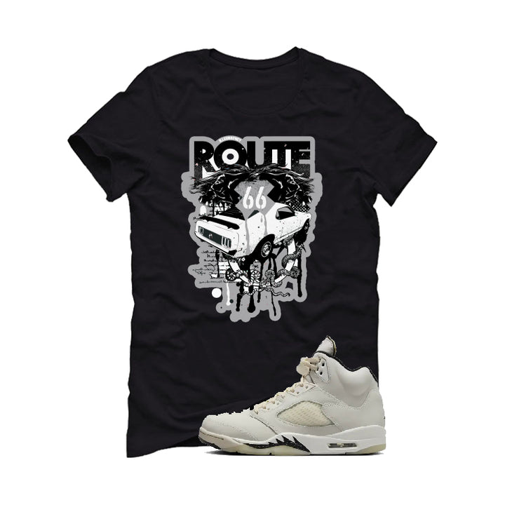 Air Jordan 5 SE “Sail” | illcurrency Black T-Shirt (Route 66 Vintage car)