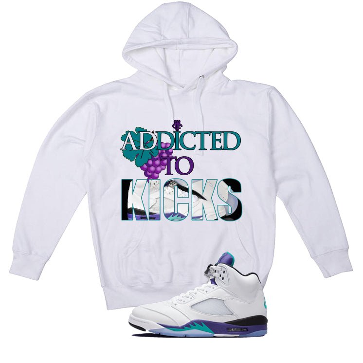 Air Jordan 5 OG Grape White T-Shirt (addicted to kicks)| illcurrency