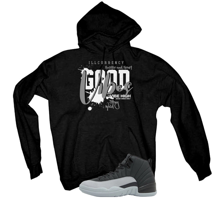 Air Jordan 12 Black/Wolf Grey Black T-Shirt (Vibes)| illcurrency