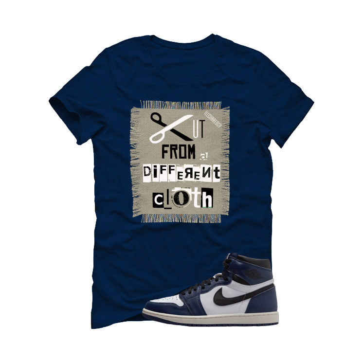 Air Jordan 1 High OG Midnight Navy Navy Blue T-Shirt (Cut from a different cloth)| illcurrency