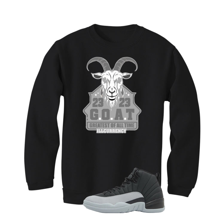 Air Jordan 12 Black/Wolf Grey Black T-Shirt (GOAT 23)| illcurrency