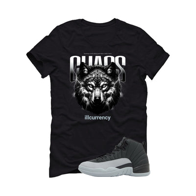 Air Jordan 12 Black/Wolf Grey Black T-Shirt (Chaos)| illcurrency