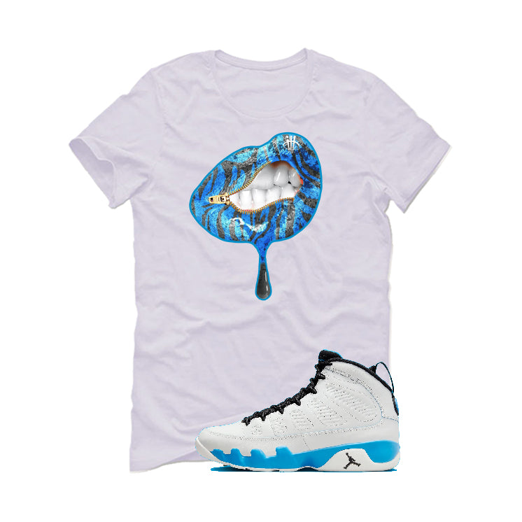 Air Jordan 9 “Powder Blue” | illcurrency White T-Shirt (LIPS UNSEALED)