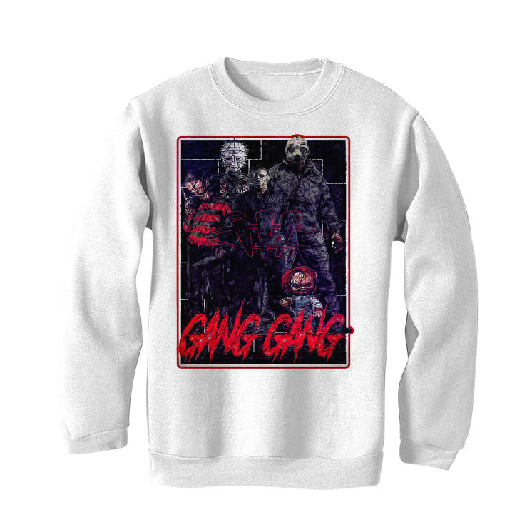 Air Jordan 4 Red Cement - White T-Shirt (GANG GANG)