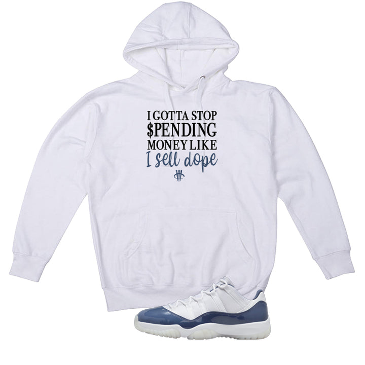 Air Jordan 11 Low Diffused Blue White T-Shirt (STOP SPENDING MONEY)| illcurrency