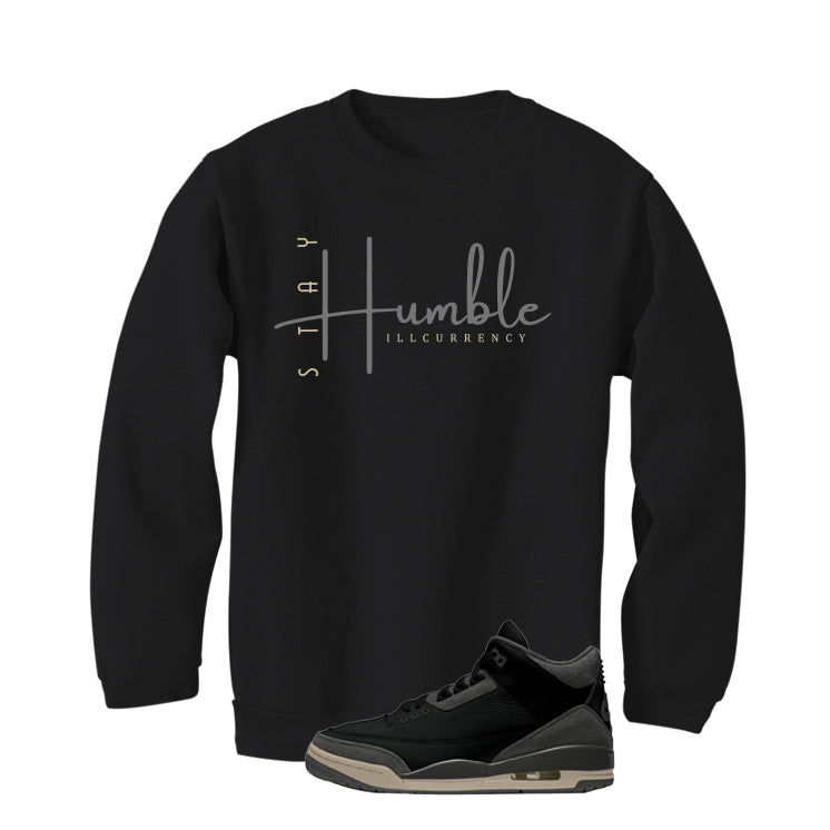 A Ma Maniere x Air Jordan 3 Black Black T-Shirt (Stay Humble)| illcurrency