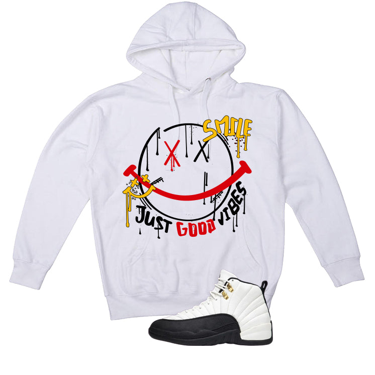 Air Jordan 12 Taxi Matching T-Shirt, Sweatshirts & Hoodies White T-Shirt (Smile)| illcurrency