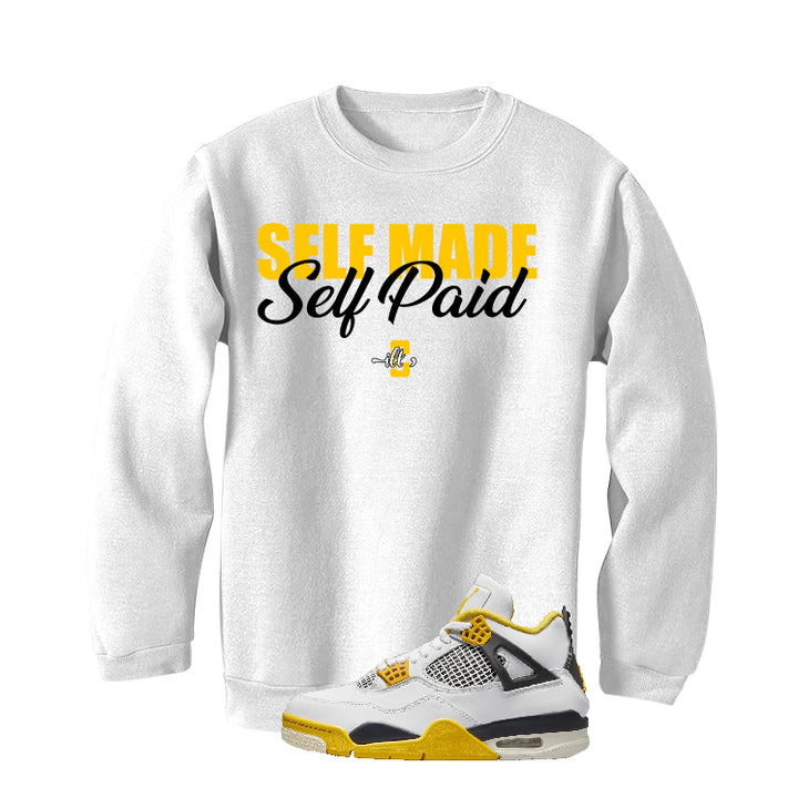 Air Jordan 4 WNNS “Vivid Sulfur” | illcurrency White T-Shirt (Self Made Self Paid)