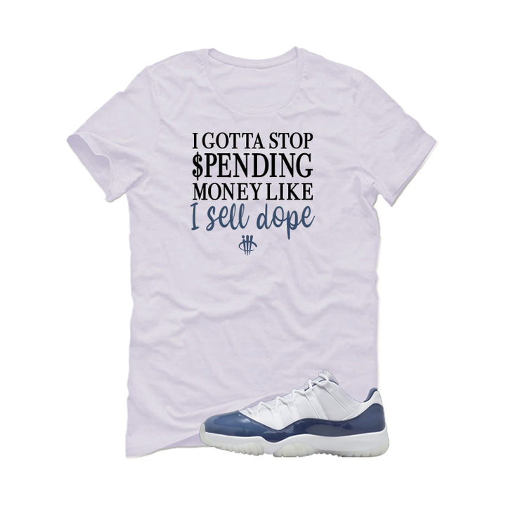 Air Jordan 11 Low Diffused Blue White T-Shirt (STOP SPENDING MONEY)| illcurrency