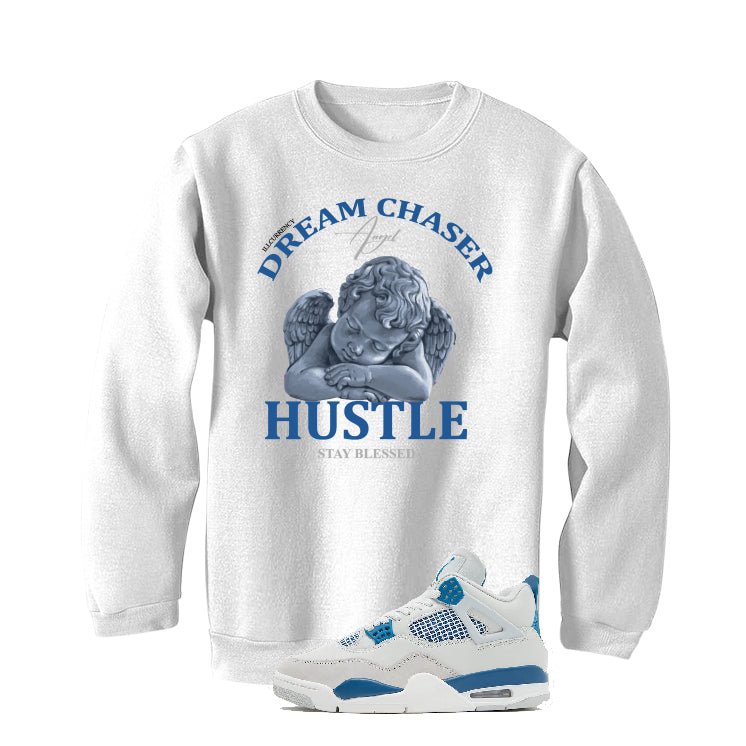 Air Jordan 4 “Military Blue” | illcurrency White T-Shirt (Dream Chaser Angel)