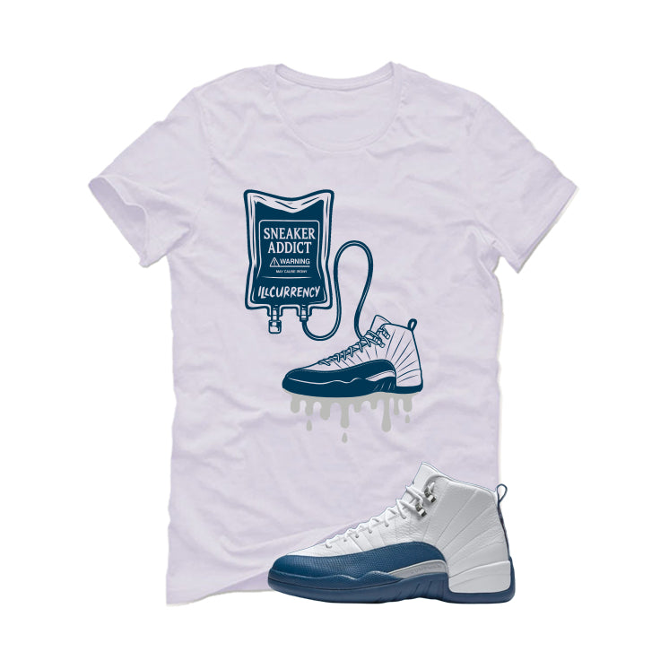 Air Jordan 12 French Blue White T-Shirt (Sneaker Addict)| illcurrency