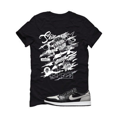 Air Jordan 1 Low OG Shadow Black T-Shirt (SKIN AND INK)