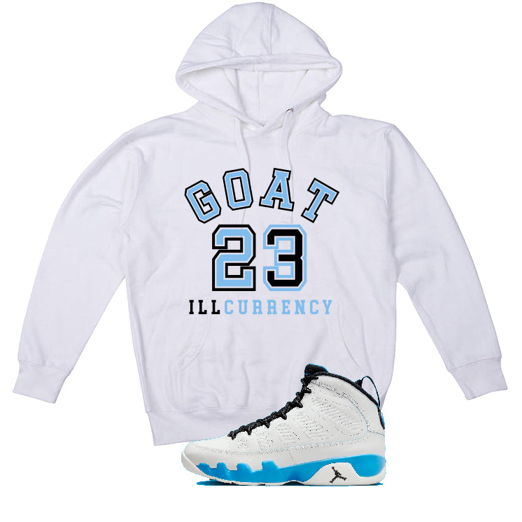 Air Jordan 9 “Powder Blue” | illcurrency White T-Shirt (GOAT 23)