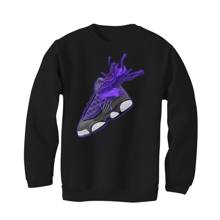 Air Jordan 13 Retro Purple Venom - Black T-Shirt (SPLASH)