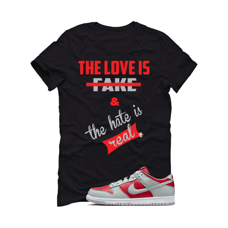 Nike Dunk Low Ultraman | illcurrency Black T-Shirt (Love is Fake)