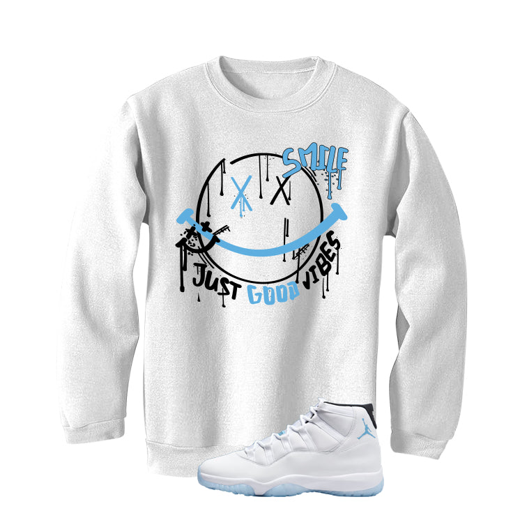 Air Jordan 11 Legend Blue White T-Shirt (Smile)| illcurrency