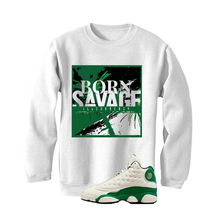 Air Jordan 13 GS Pine Green White T-Shirt (SAVAGE)| illcurrency
