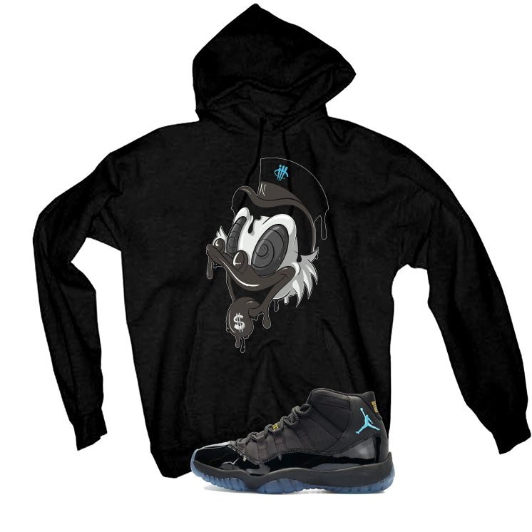 Air Jordan 11 Gamma Blue Matching T-Shirt, Sweatshirts & Hoodies Black T-Shirt (Money Duck)| illcurrency