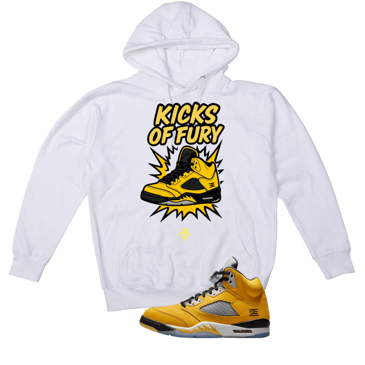 Air Jordan 5 Tokyo Matching T-Shirt, Sweatshirts & Hoodies White T-Shirt (Kicks Of Fury)| illcurrency