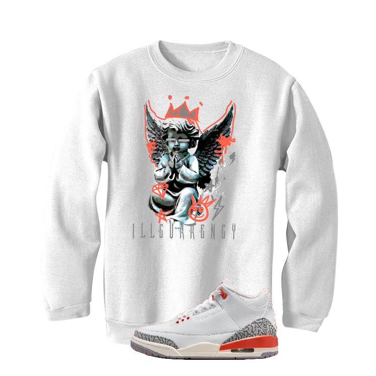 Air Jordan 3 WMNS “Georgia Peach” | illcurrency White T-Shirt (Graffiti Angel)