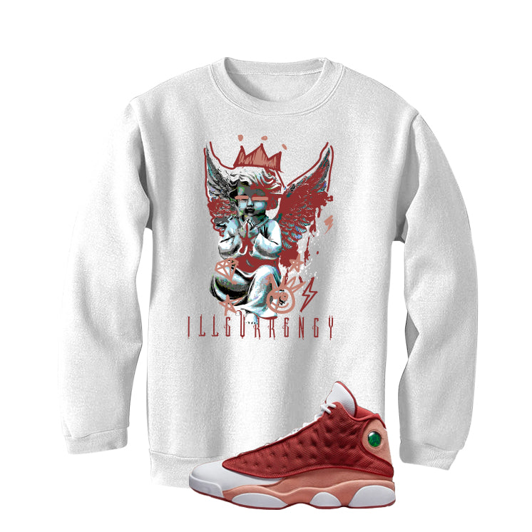 Air Jordan 13 Dune Red White T-Shirt (Graffiti Angel)| illcurrency