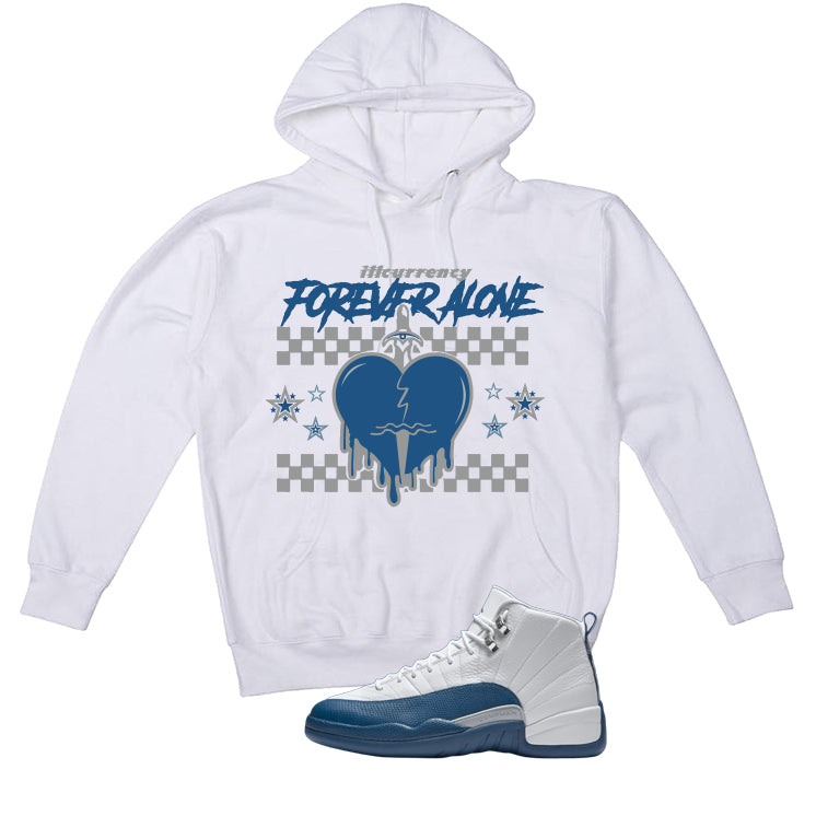 Air Jordan 12 French Blue White T-Shirt (Forever Alone)| illcurrency