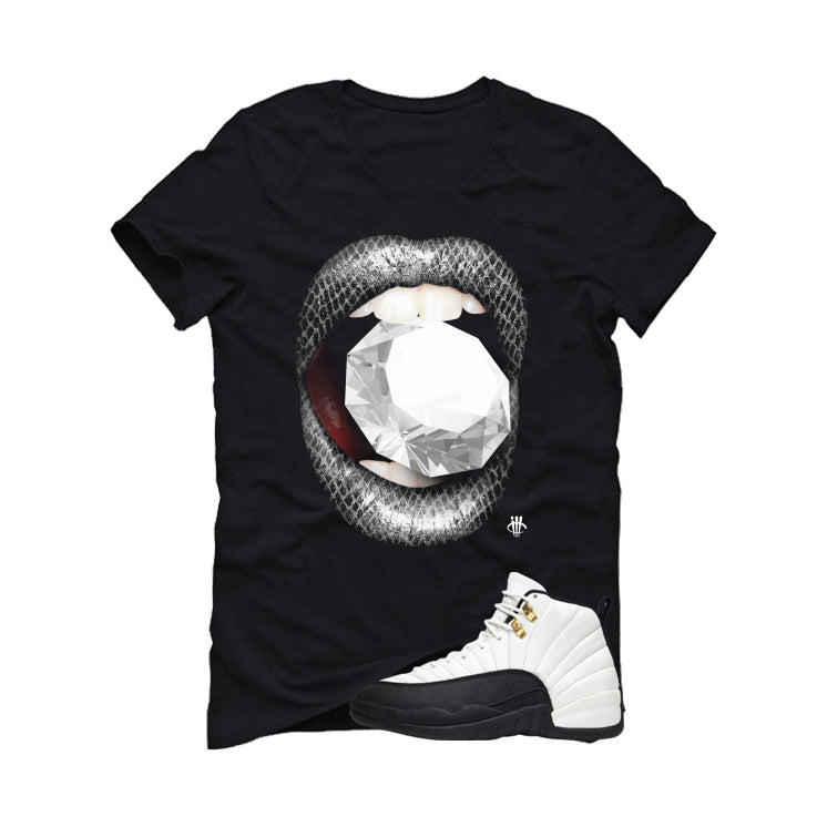 Air Jordan 12 Taxi Matching T-Shirt, Sweatshirts & Hoodies Black T-Shirt (Diamond)| illcurrency
