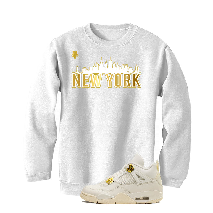 Air Jordan 4 WMNS “Metallic Gold” | illcurrency White T-Shirt (New York)