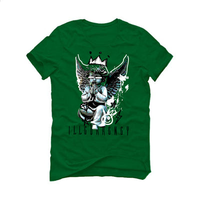 Air Jordan 5 WMNS “Lucky Green” | illcurrency Pine Green T-Shirt (Graffiti Angel)