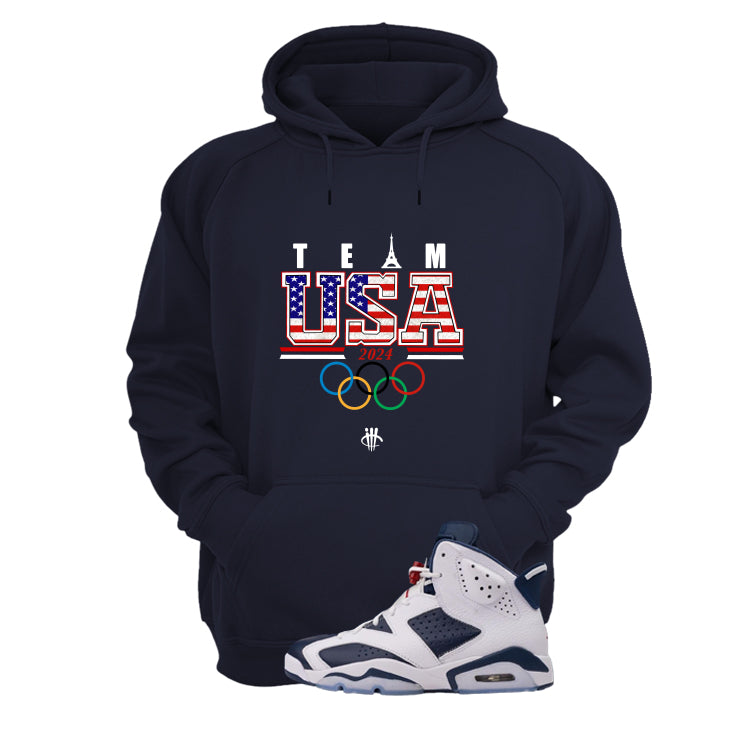 Air Jordan 6 Olympic  | illcrrency Navy Blue T-Shirt (Team USA)| illcurrency