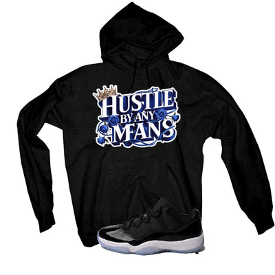 Air Jordan 11 Low Space Jam Black T-Shirt (Hustle By Any Means)| illcurrency