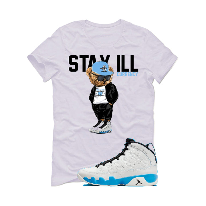 Air Jordan 9 “Powder Blue” | illcurrency White T-Shirt (ill bear)