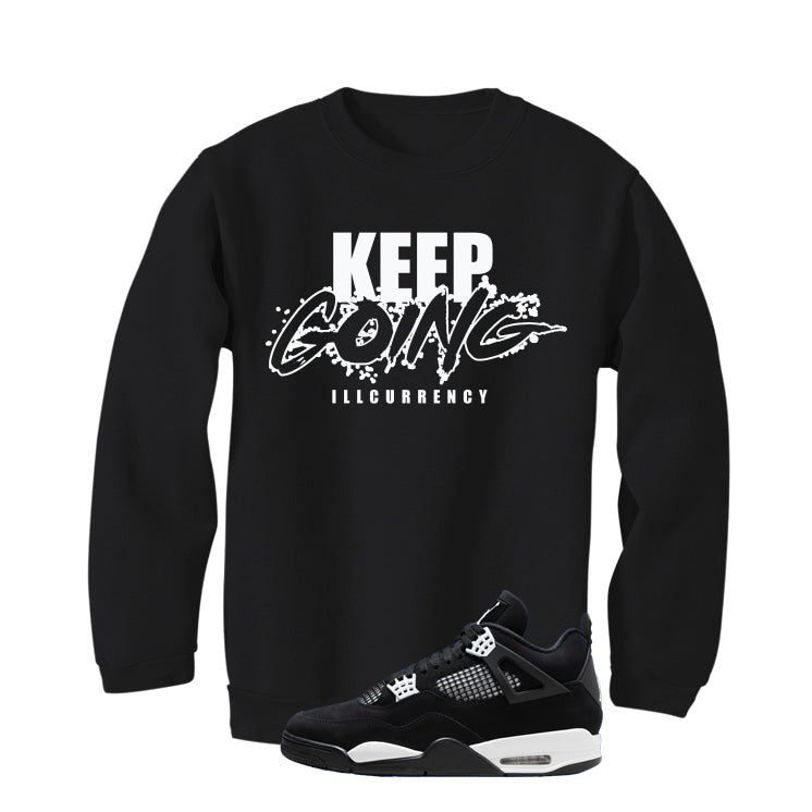 Air Jordan 4 White Thunder Black T-Shirt (keep Going)| illcurrency
