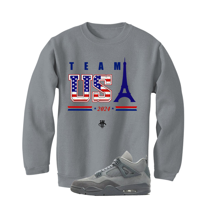 Air Jordan 4 Paris Olympics Grey T-Shirt (Team USA 2024)| illcurrency