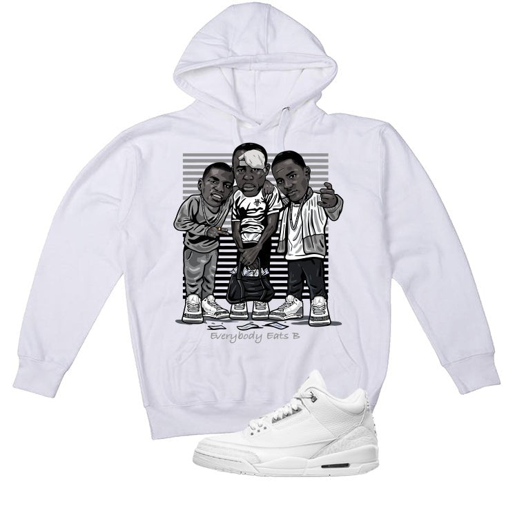 Air Jordan 3 Pure Money White T-Shirt (Everybody Eats)| illcurrency