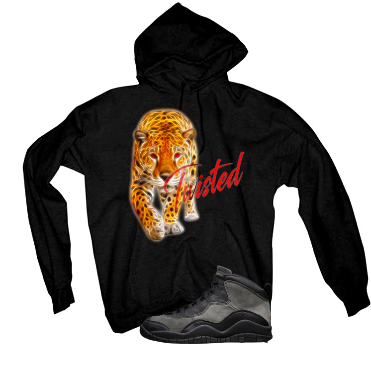 Air Jordan 10 Shadow Matching T-Shirt, Sweatshirts & Hoodies Black T-Shirt (Twisted)| illcurrency